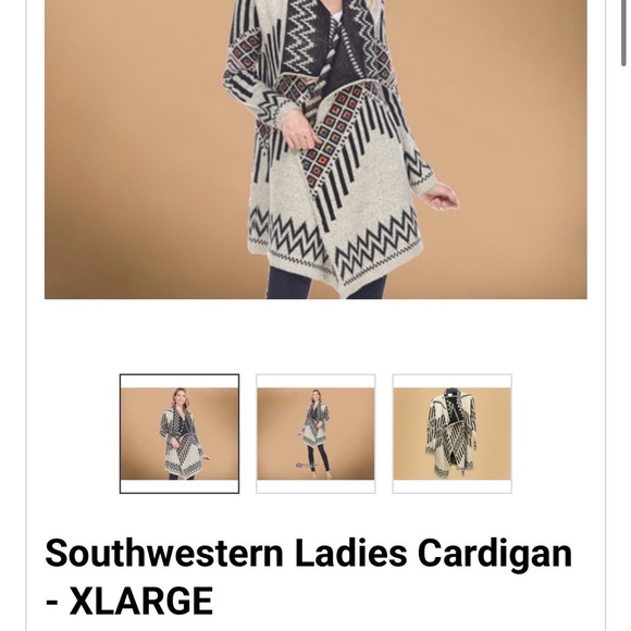 Geometric Patterned Cardigan - Picture 4 of 4